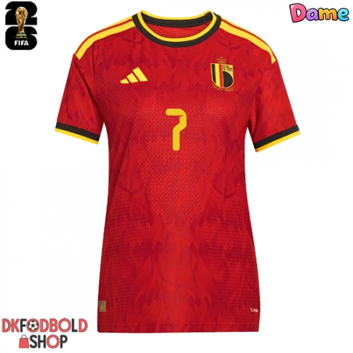 Belgien Kevin De Bruyne #7 Hjemmebanetrøje Dame VM 2026 Kort ærmer